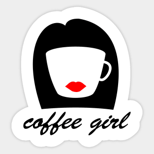 coffee girl Sticker